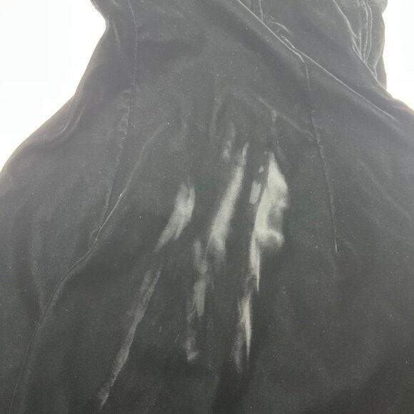 VTG Scott McClintock Small Black Velvet Gown Dress Back Lace-Up Back Goth Fairy - Picture 7 of 16